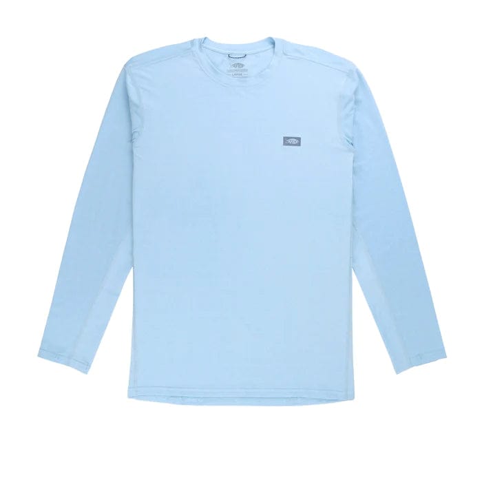 Load image into Gallery viewer, Airy Blue Heather / MED Aftco Air-O Mesh Longsleeve Sun Protection Shirt - Men&#39;s Aftco
