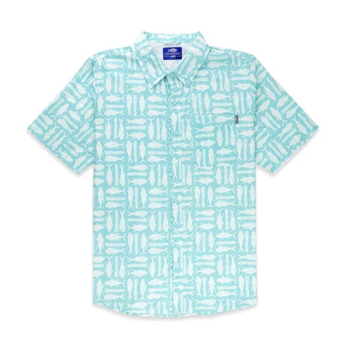 Pastel Turquoise / XXL Aftco Boatbar Shortsleeve Shirt - Men's Aftco