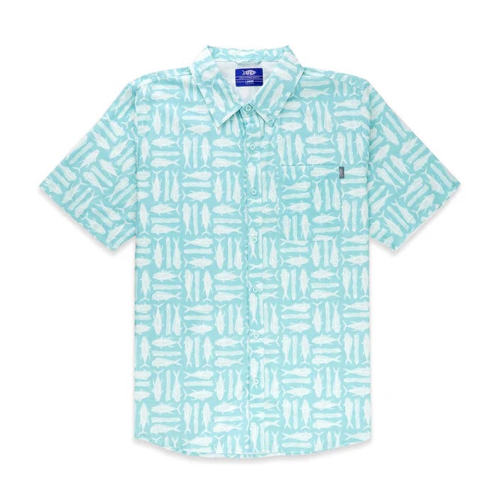 Load image into Gallery viewer, Pastel Turquoise / XXL Aftco Boatbar Shortsleeve Shirt - Men&#39;s Aftco
