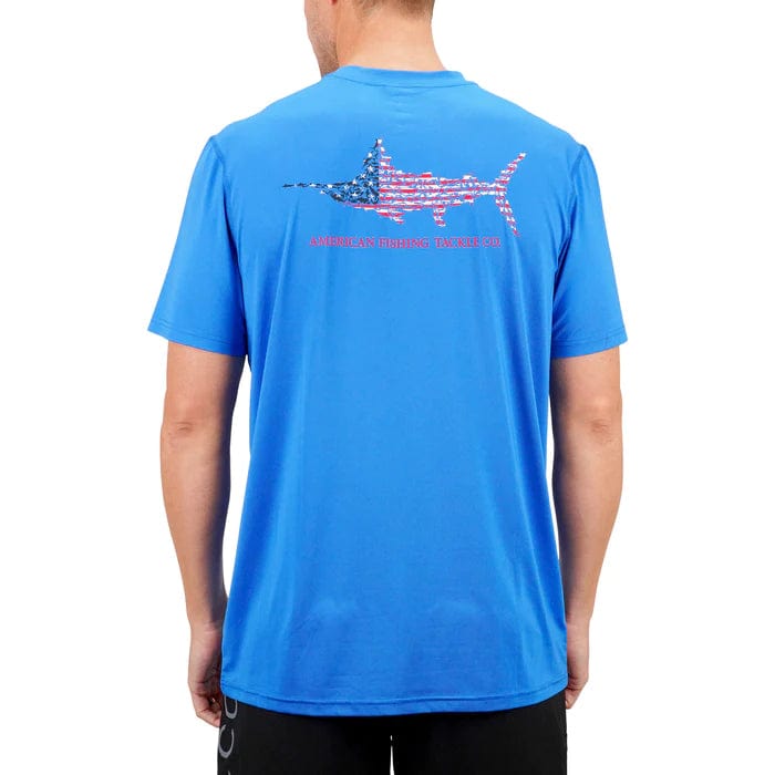 Load image into Gallery viewer, Aftco Jigfish UVX Americana Shortsleeve Performance Shirt - Men&#39;s Aftco
