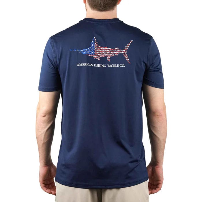 Load image into Gallery viewer, Aftco Jigfish UVX Americana Shortsleeve Performance Shirt - Men&#39;s Aftco
