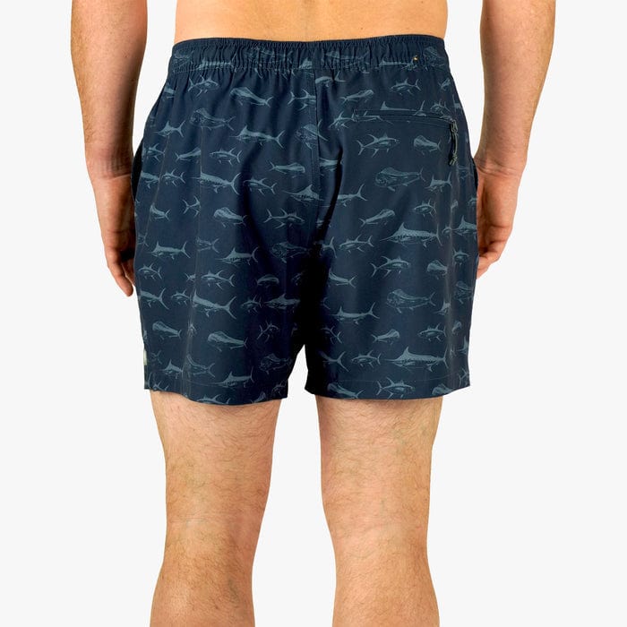 Load image into Gallery viewer, Aftco Men&#39;s Strike Swim Short Print in Deep Navy Aftco Men&#39;s Strike Swim Short Print in Deep Navy Aftco
