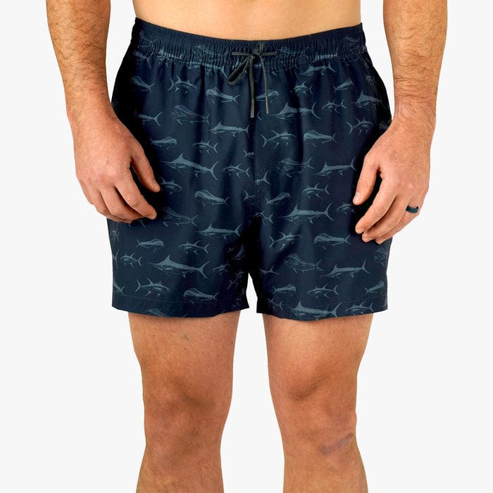 Load image into Gallery viewer, Aftco Men&#39;s Strike Swim Short Print in Deep Navy Aftco Men&#39;s Strike Swim Short Print in Deep Navy Aftco
