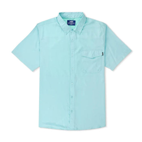 Pastel Turquoise / MED Aftco Palomar Shortsleeve Vented Fishing Shirt - Men's Aftco