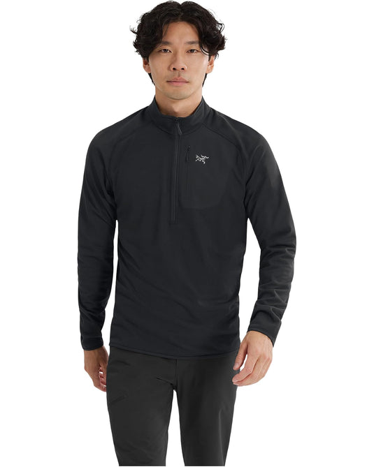 Black / MED Arc'teryx  Men's Delta 1/2 Zip in Black Arc'teryx  Men's Delta 1/2 Zip in Black Arcteryx