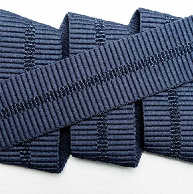Load image into Gallery viewer, Navy Arcade Belt Stamped in Navy Arcade Belt Stamped in Navy Arcade Belts
