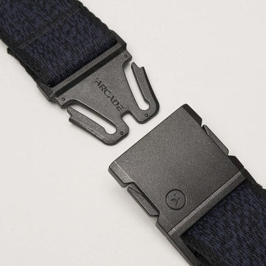 Heather Navy Black Arcade Belts Blackwood Slim Arcade Belts