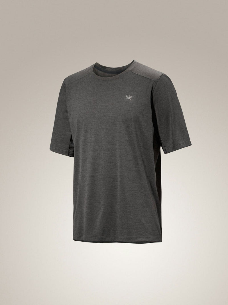 Load image into Gallery viewer, Black Heather / MED Arcteryx Men&#39;s Cormac Crew Short Sleeve Arcteryx Men&#39;s Cormac Crew Short Sleeve Arcteryx
