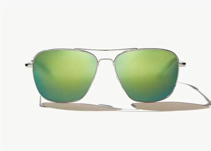 Load image into Gallery viewer, Silver Gloss w/Green Mirror Glass Lens Bajio Snipes Polarized Sunglasses in Silver Gloss BAJIO
