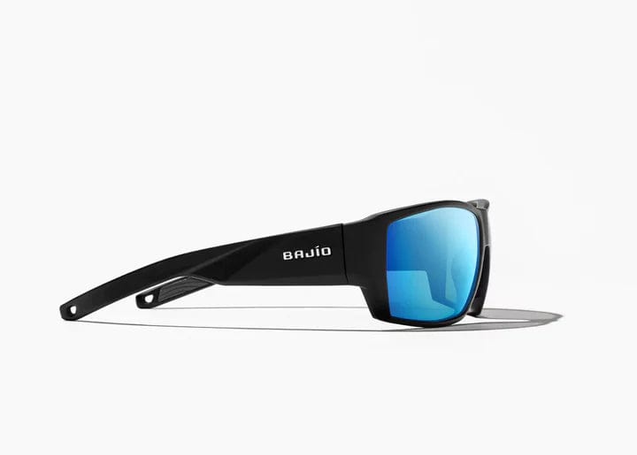 Load image into Gallery viewer, Matte Black | Glass Blue Mirror Lens Bajio Vega Polarized Sunglasses in Black Matte BAJIO
