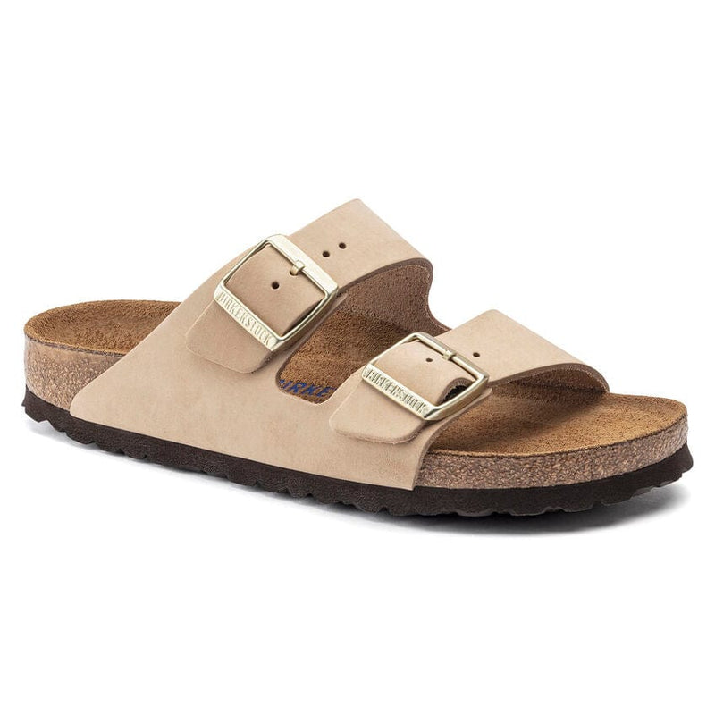 Load image into Gallery viewer, Sandcastle / 36 Birkenstock Arizona Soft Footbed Nubuck Leather - Women&#39;s Birkenstock
