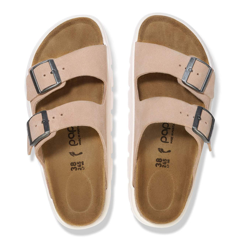Load image into Gallery viewer, Birkenstock Women's Arizona Chunky Suede in Warm Sand Birkenstock Women's Arizona Chunky Suede in Warm Sand Birkenstock
