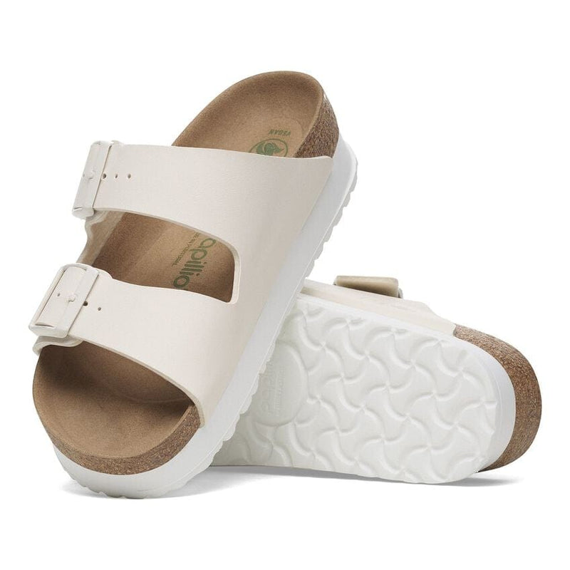 Load image into Gallery viewer, Birkenstock Women&#39;s Arizona Platform Vegan in Eggshell Birkenstock Women&#39;s Arizona Platform Vegan in Eggshell Birkenstock
