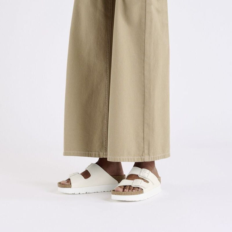 Load image into Gallery viewer, Birkenstock Women&#39;s Arizona Platform Vegan in Eggshell Birkenstock Women&#39;s Arizona Platform Vegan in Eggshell Birkenstock
