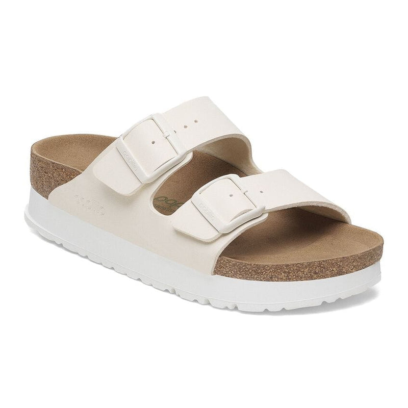 Load image into Gallery viewer, Eggshell / 37 Birkenstock Women&#39;s Arizona Platform Vegan in Eggshell Birkenstock Women&#39;s Arizona Platform Vegan in Eggshell Birkenstock

