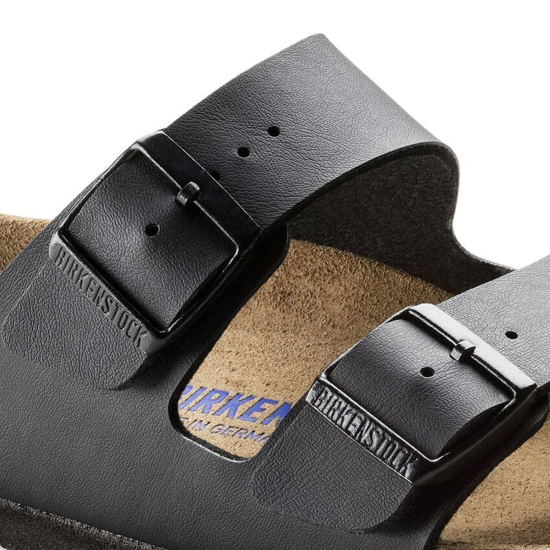 Load image into Gallery viewer, Birkenstock Women&#39;s Arizona Soft Footbed Birko-Flor in Black Birkenstock Women&#39;s Arizona Soft Footbed Birko-Flor in Black Birkenstock
