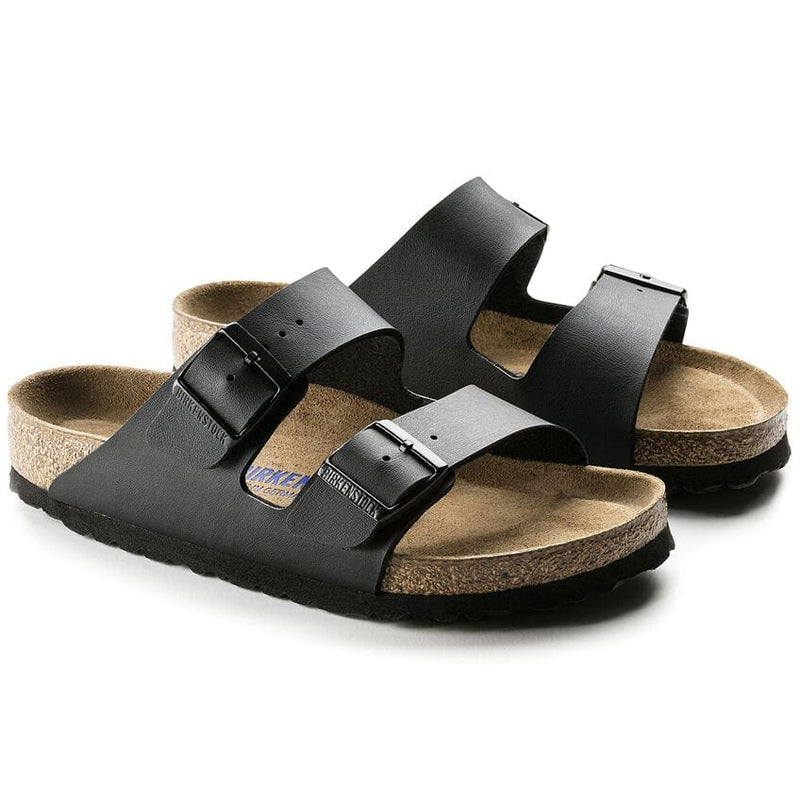 Load image into Gallery viewer, Birkenstock Women&#39;s Arizona Soft Footbed Birko-Flor in Black Birkenstock Women&#39;s Arizona Soft Footbed Birko-Flor in Black Birkenstock
