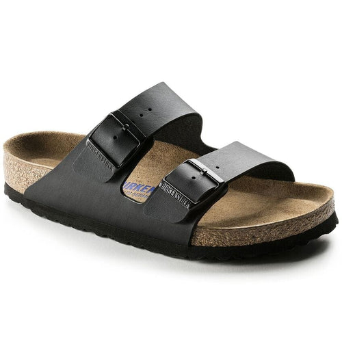 Birkenstock Women's Arizona Soft Footbed Birko-Flor in Black Birkenstock Women's Arizona Soft Footbed Birko-Flor in Black Birkenstock