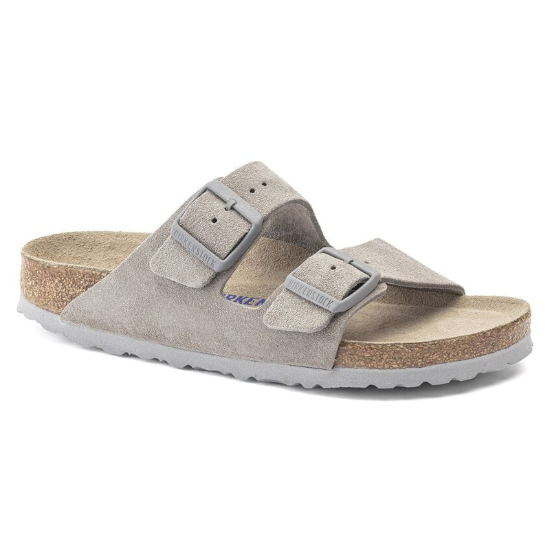 Load image into Gallery viewer, Stone Coin / 36 Birkenstock Women&#39;s Arizona Soft Footbed Suede in Stone Coin Birkenstock Women&#39;s Arizona Soft Footbed Suede in Stone Coin Birkenstock
