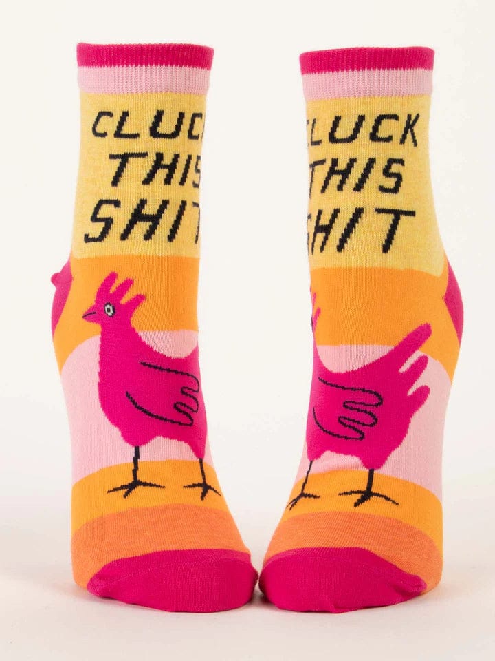 Load image into Gallery viewer, Blue Q Cluck This S**t Crew Socks - Women&#39;s Blue Q Cluck This S**t Crew Socks - Women&#39;s Blue Q
