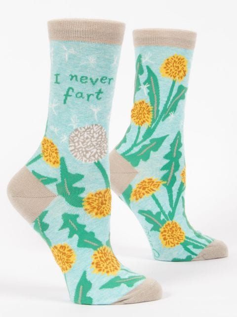 Load image into Gallery viewer, Blue Q &quot;I Never Fart&quot; Crew Socks - Women&#39;s Blue Q
