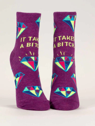 Blue Q It Takes A B***h Ankle Socks - Women's Blue Q It Takes A B***h Ankle Socks - Women's Blue Q