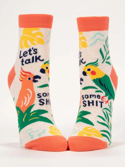 Blue Q Let's Talk Some S**t Crew Socks - Women's Blue Q Let's Talk Some S**t Crew Socks - Women's Blue Q