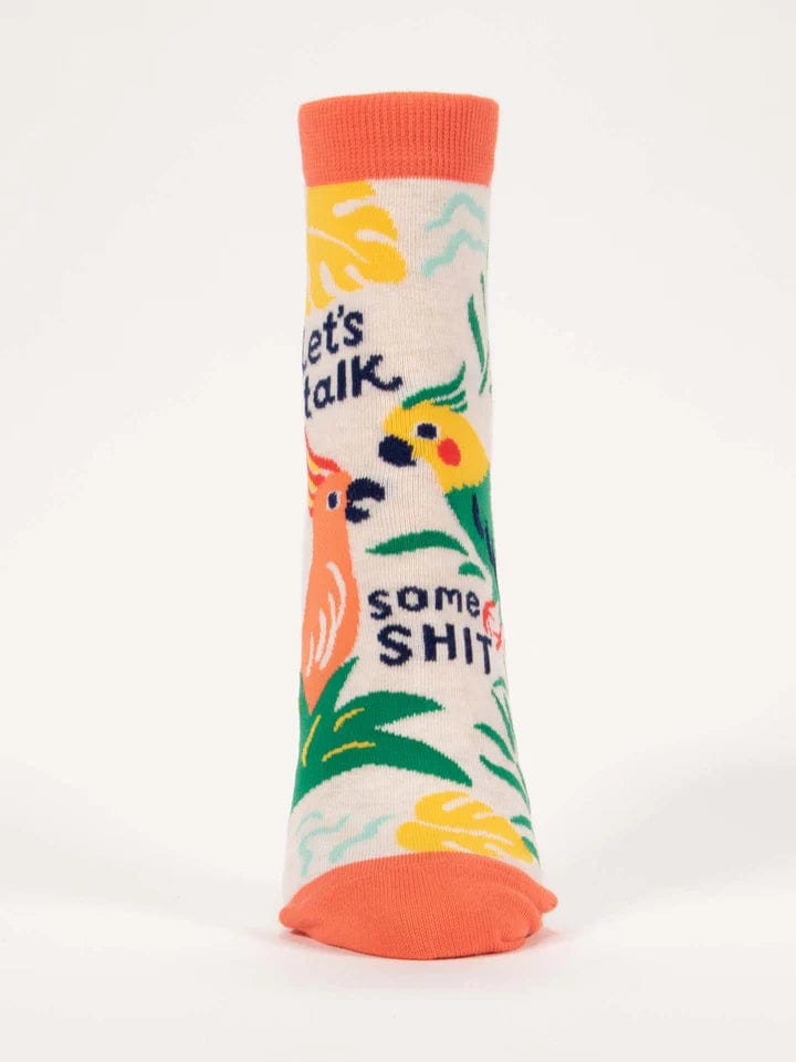 Load image into Gallery viewer, Blue Q Let&#39;s Talk Some S**t Crew Socks - Women&#39;s Blue Q Let&#39;s Talk Some S**t Crew Socks - Women&#39;s Blue Q
