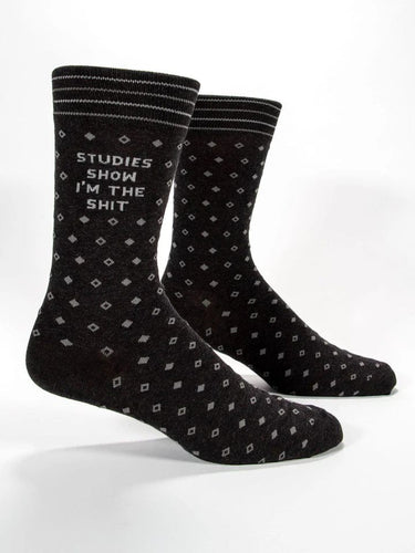 Blue Q Studies Show I'm The S**t Crew Socks - Men's Blue Q Studies Show I'm The S**t Crew Socks - Men's Blue Q