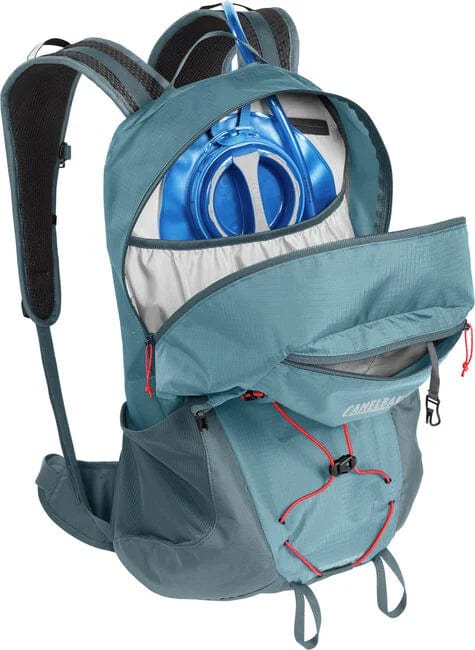 Load image into Gallery viewer, Smoke Blue/Fiery Coral / 100 oz Camelbak Fourteener 24 Hydration Pack with Crux 3L Reservoir - Women&#39;s CAMELBAK PRODUCTS INC.
