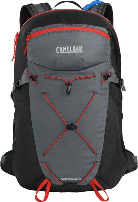 Load image into Gallery viewer, Graphite/Red Poppy / 100 oz Camelbak Fourteener 26 Hydration Pack with Crux 3L Reservoir - Men&#39;s CAMELBAK PRODUCTS INC.
