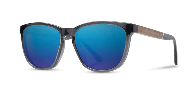 Load image into Gallery viewer, HD Plus Polarized Blue Flash CAMP Eyewear Arrowcrest Sunglasses Fog | Walnut CAMP Eyewear
