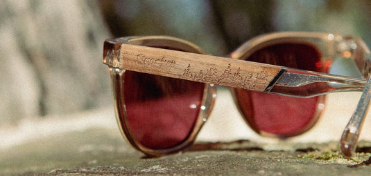 Basic Polarized Rose CAMP Eyewear Cove - Smokey Bear Edition - Desert | Walnut CAMP Eyewear