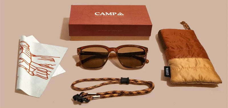 Load image into Gallery viewer, Basic Polarized Brown CAMP Eyewear Crag Sunglasses - Arches Edition Clay | Walnut CAMP Eyewear
