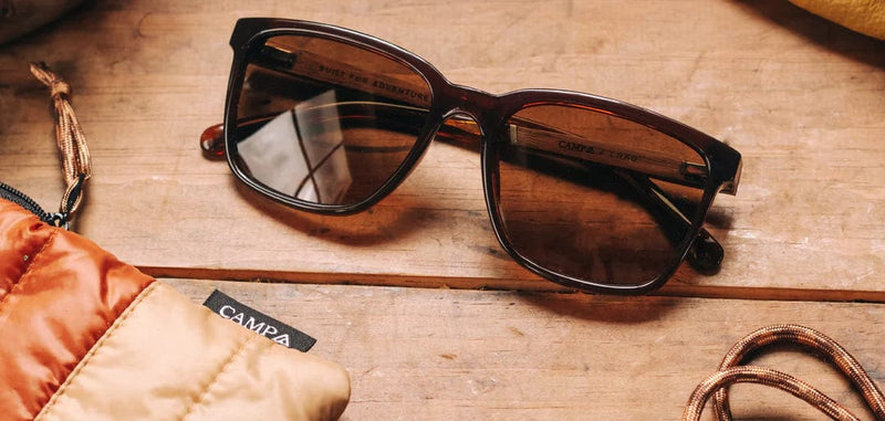 Load image into Gallery viewer, Basic Polarized Brown CAMP Eyewear Crag Sunglasses - Arches Edition Clay | Walnut CAMP Eyewear
