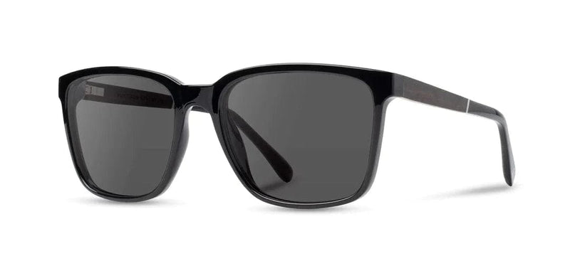 Load image into Gallery viewer, Basic Polarized Grey CAMP Eyewear Crag Sunglasses Black | Ebony CAMP Eyewear
