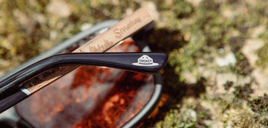 Basic Polarized Amber CAMP Eyewear Glacier - Smokey Bear Edition - Matte Black | Walnut CAMP Eyewear