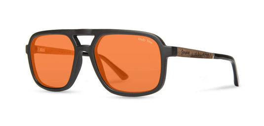 Basic Polarized Amber CAMP Eyewear Glacier - Smokey Bear Edition - Matte Black | Walnut CAMP Eyewear