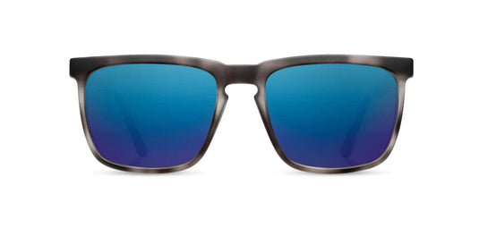 HD Plus Polarized Blue Flash CAMP Eyewear Ridge Sunglasses Matte Pearl Grey | Walnut - Men's CAMP Eyewear