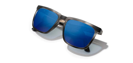 HD Plus Polarized Blue Flash CAMP Eyewear Ridge Sunglasses Matte Pearl Grey | Walnut - Men's CAMP Eyewear