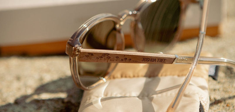 Load image into Gallery viewer, Desert Walnut Camp Eyewear Topo HD Joshua Tree Edition in Desert Walnut Camp Eyewear Topo HD Joshua Tree Edition in Desert Walnut CAMP Eyewear
