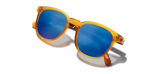 HD Plus Polarized Blue Flash CAMP Eyewear Topo Sunglasses Matte Orange | Walnut CAMP Eyewear