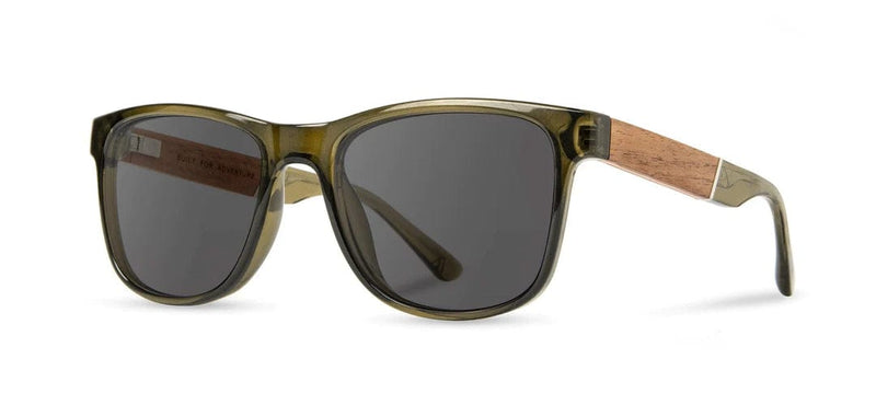 Load image into Gallery viewer, Basic Polarized Grey CAMP Eyewear Trail - Glacier Edition Moss | Walnut CAMP Eyewear
