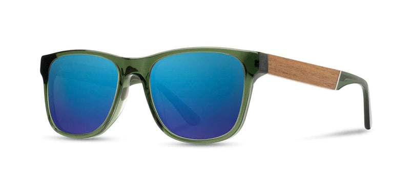 Load image into Gallery viewer, HD Plus Polarized Blue Flash CAMP Eyewear Trail Sunglasses Fern | Walnut CAMP Eyewear
