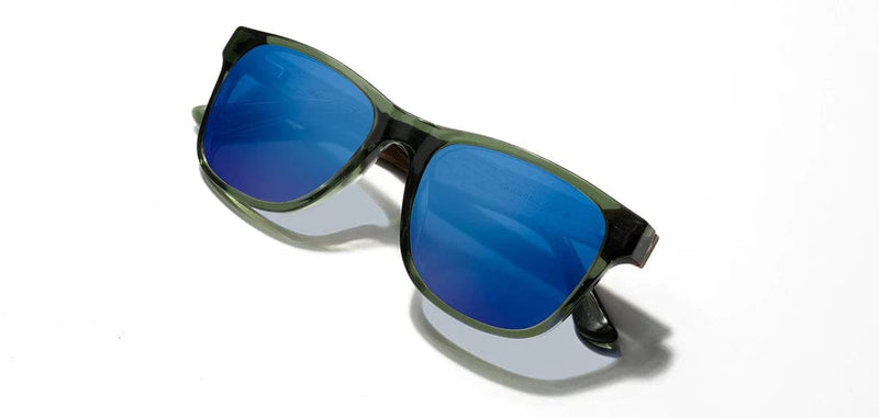 Load image into Gallery viewer, HD Plus Polarized Blue Flash CAMP Eyewear Trail Sunglasses Fern | Walnut CAMP Eyewear
