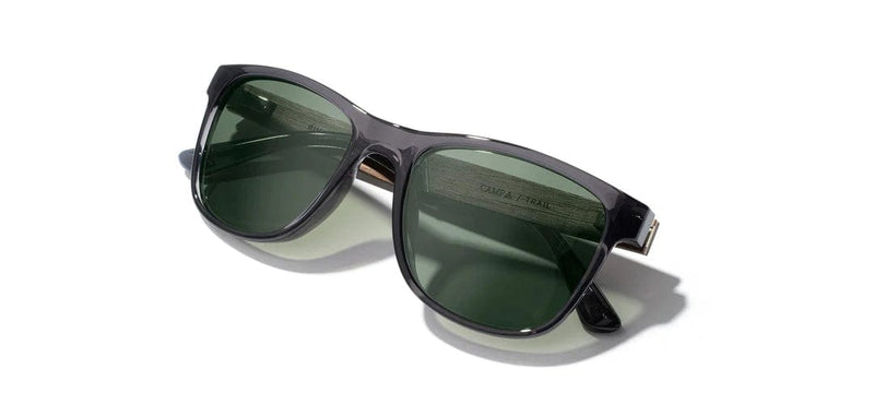 Load image into Gallery viewer, Basic Polarized G15 CAMP Eyewear Trail Sunglasses Fog | Walnut CAMP Eyewear
