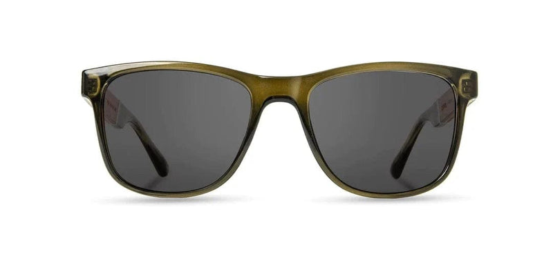 Load image into Gallery viewer, Basic Polarized Grey CAMP Eyewear Trail Sunglasses - Glacier Edition Moss | Walnut CAMP Eyewear
