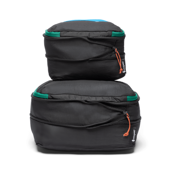 Load image into Gallery viewer, Black Cotopaxi Cubo Expandable Packing Cube Set in Black Cotopaxi Cubo Expandable Packing Cube Set in Black Cotopaxi
