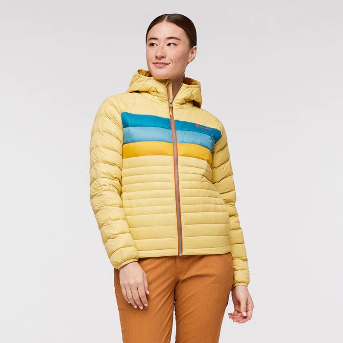 Load image into Gallery viewer, Wheat Stripes / XS Cotopaxi Fuego Hooded Down Jacket - Women&#39;s Cotopaxi
