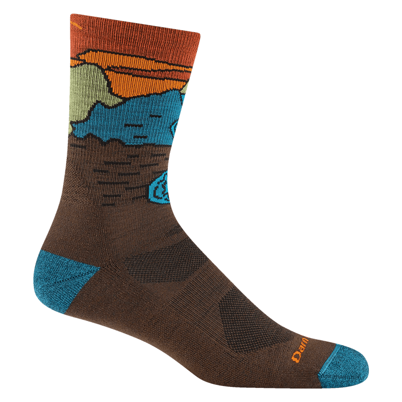 Load image into Gallery viewer, Earth / LRG Darn Tough Chasing Waterfalls Micro Crew Lightweight Hiking Socks - Men&#39;s Darn Tough Chasing Waterfalls Micro Crew Lightweight Hiking Socks - Men&#39;s Darn Tough
